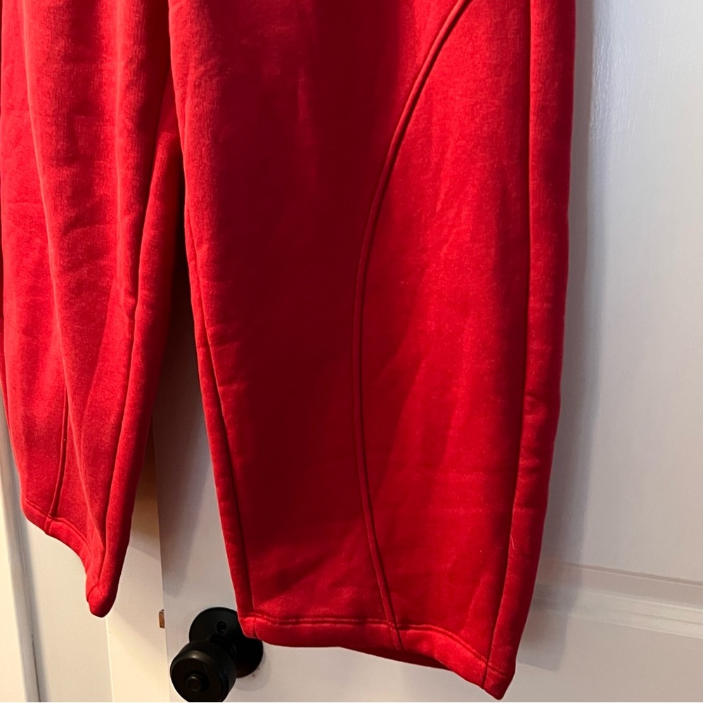 Red Wide Leg Joggers Grimelange Turkish brand. 60% Cotton blend Size S. NWT. - Picture 4 of 14